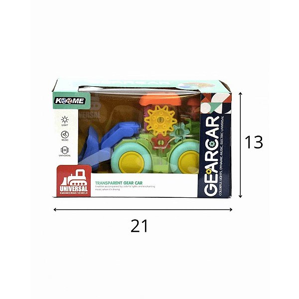 Trator Gear Car Transparente Bate E Volta 10402818 Koome