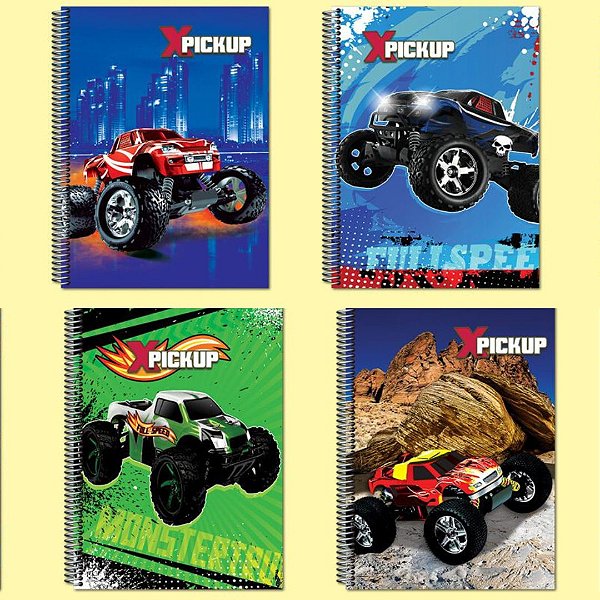 Caderno Espiral Capa Dura X-Pickup 80 Folhas Maxima