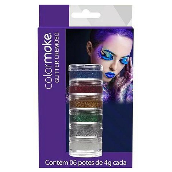 Pintura Facial Cremosa Glitter 6 Cores Colormake
