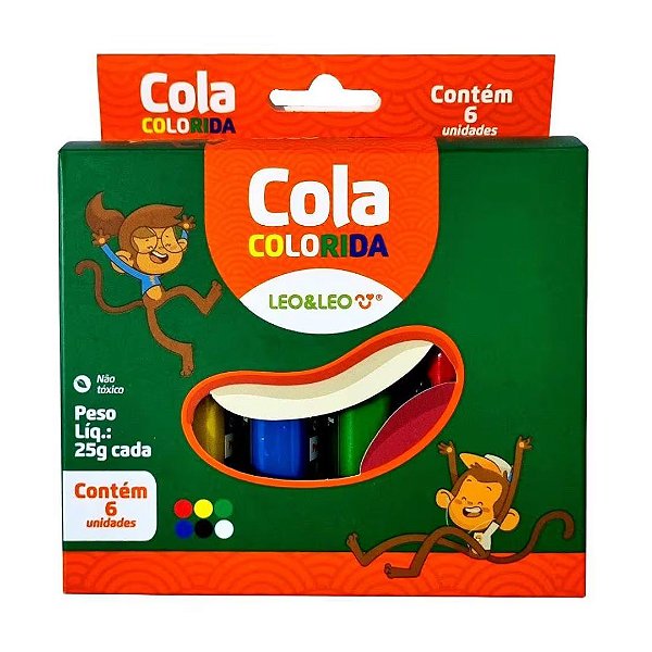 Cola Colorida Com 6 Cores Leonora
