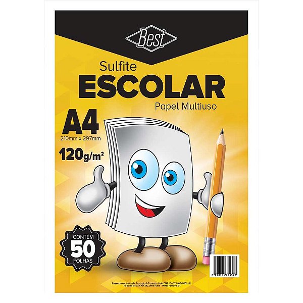Papel Sulfite Branco A4  120gr 50 Folhas Best