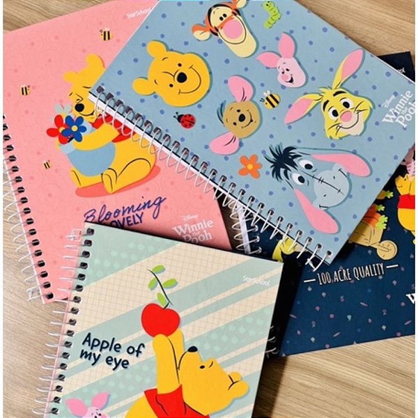 Caderno Espiral Capa Dura Pooh 80 Folhas Starschool