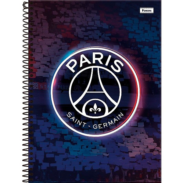 Caderno Espiral Capa Dura Paris Saint German 80 Folhas Foroni