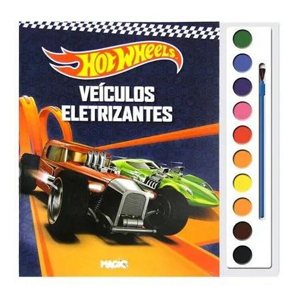Livro Para Colorir Aquarela Hot Wheels Magic Kids
