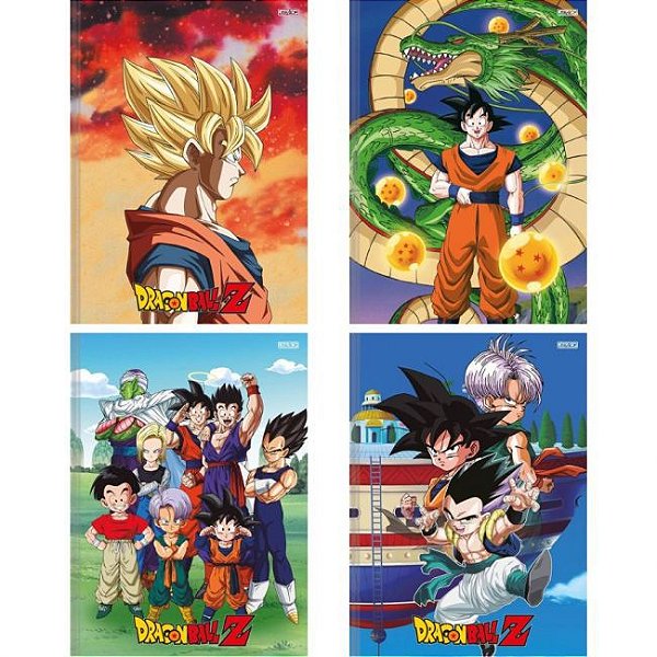 Caderno Brochura Capa Dura Dragon Ball Z 80 Folhas São Domingos