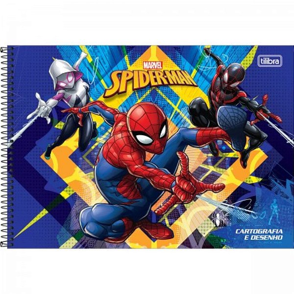 Caderno De Desenho Espiral Capa Dura Spider Man 80 Folhas Tilibra