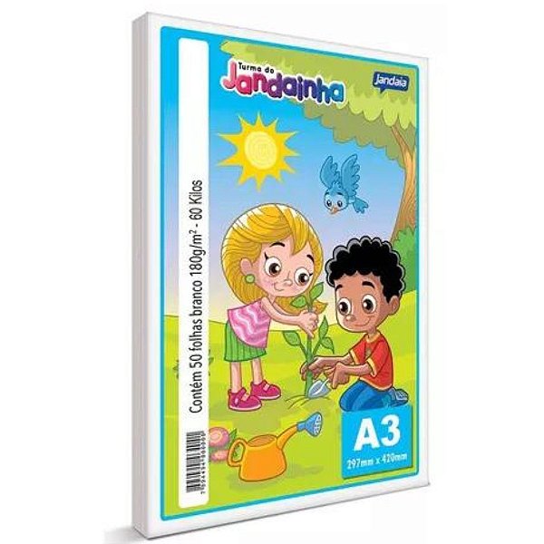 Papel Sulfite A3 180g 50 Folhas Jandaia
