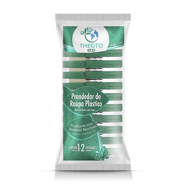 Prendedor De Roupas Pequeno Com 12 Unidades Theoto