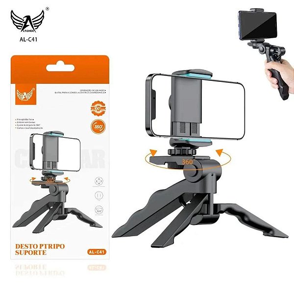 Tripe Suporte Para Celular 360° AL-C41 Altomex