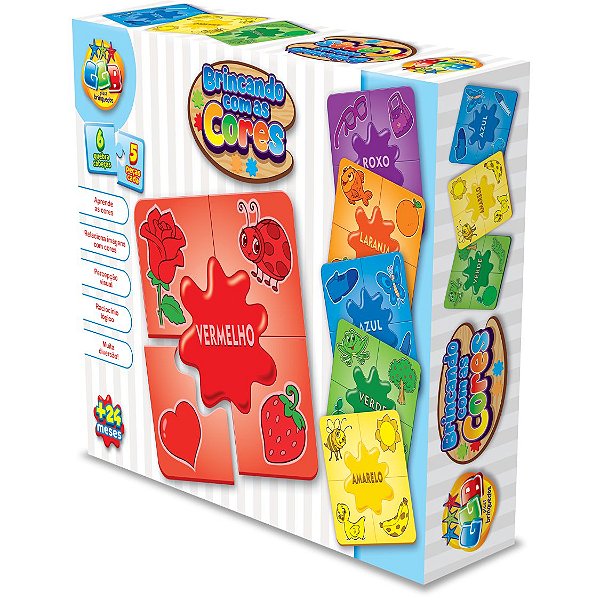 Quebra Cabeça Brincando Com As Cores 30 Peças 1015 GGB