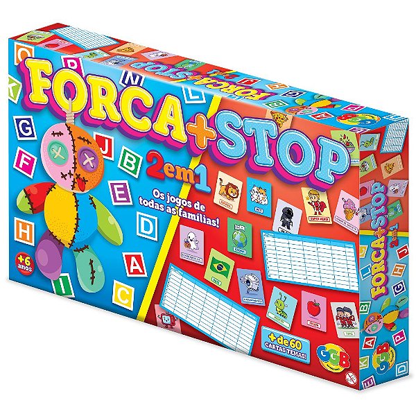 Jogo 2 Em 1 Forca E Stop 1084 GGB