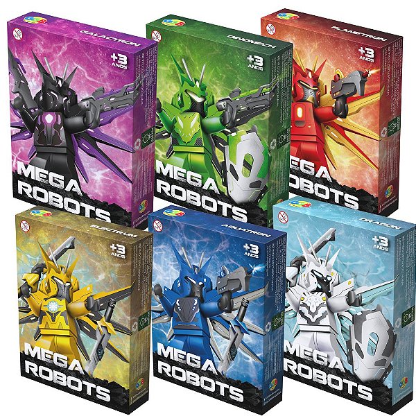 Boneco Mega Robots 14 Peças 430 GGB
