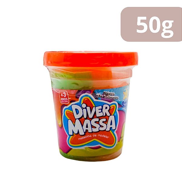 Diver Massa Tricolor 50g 8286 Diver Toys Unidade