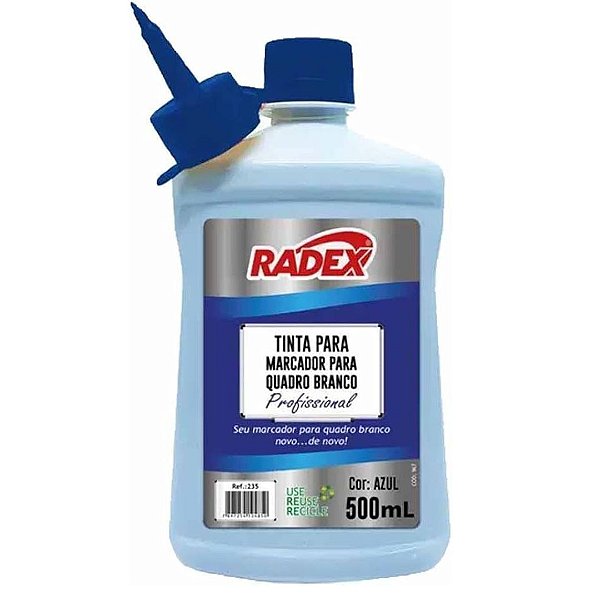 Tinta Para Marcador De Quadro Branco Azul 500ml 235 Radex