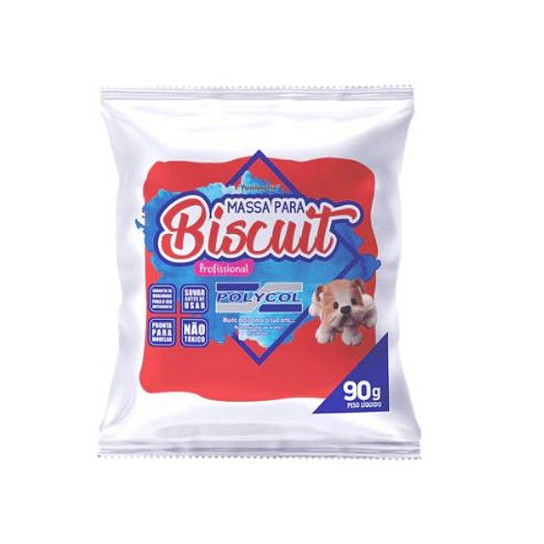 Massa Para Biscuit Vermelho 90g Polycol