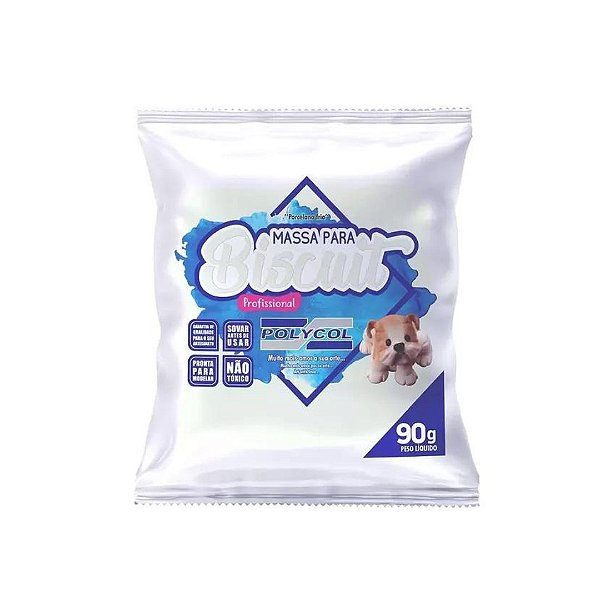 Massa Para Biscuit Verde Peixinho 90g Polycol