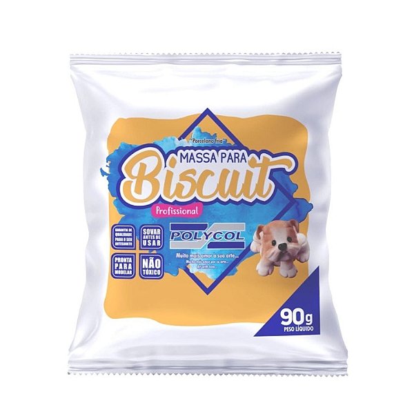 Massa Para Biscuit Pêssego 90g Polycol