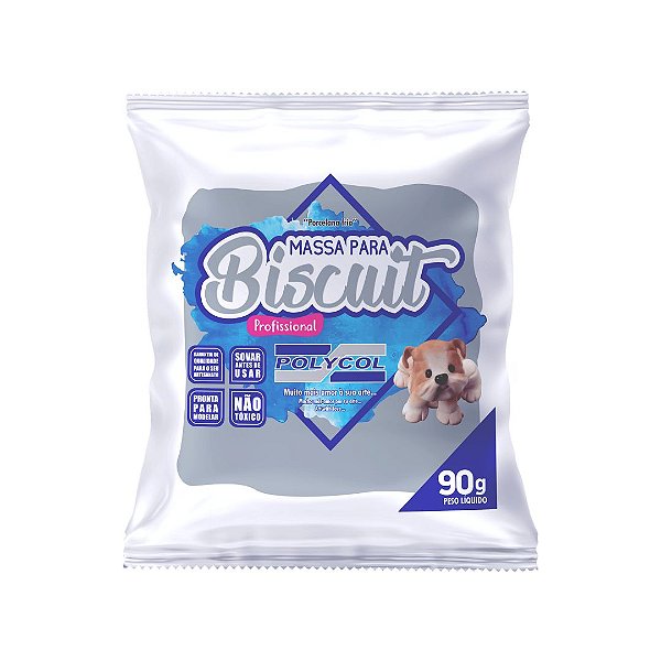 Massa Para Biscuit Cinza 90g Polycol
