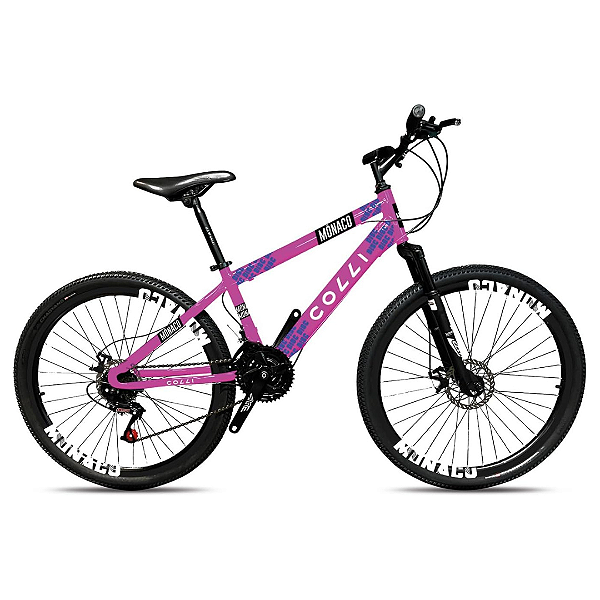 Bicicleta Mônaco Rosa Neon Aro 26 230-19D Colli