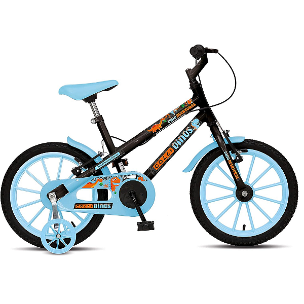 Bicicleta Spinossauro Aventuras Preto E Azul Aro 16 202-04D Colli