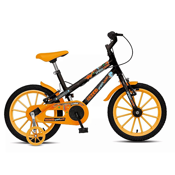 Bicicleta Spinossauro Aventuras Preto E Laranja Aro 16 202-1112D Colli