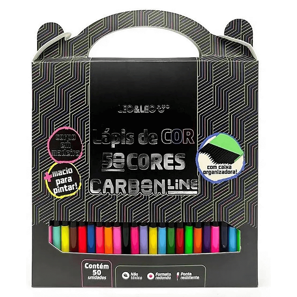 Lápis De Cor Carbon Line 50 Cores 94433 Leonora