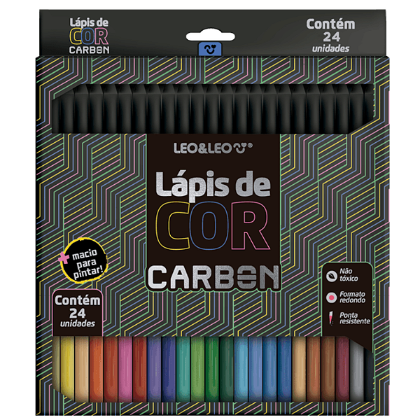 Lápis De Cor Carbon Line 24 Cores 4431 Leonora