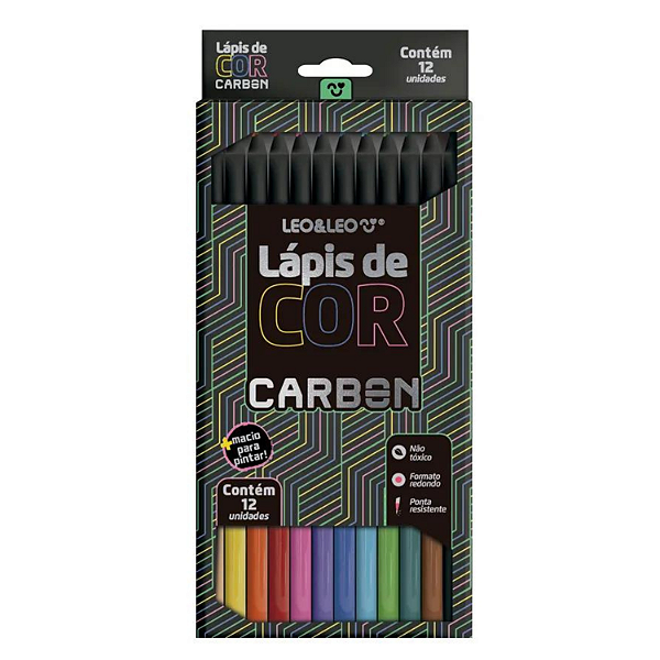 Lápis De Cor Carbon Line 12 Cores 4430 Leonora