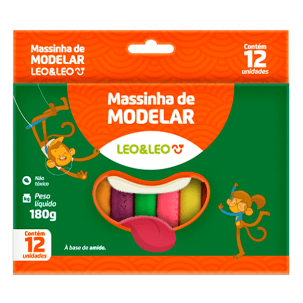 Massinha De Modelar Com 12 Cores 4358 Leonora