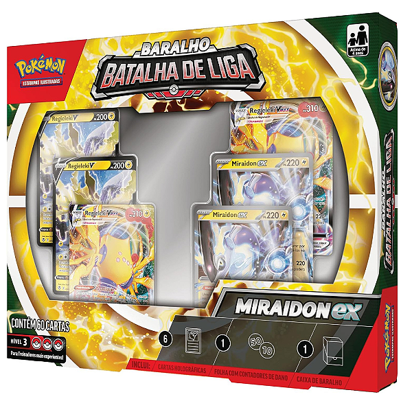 Jogo De Cartas Pokemon Batalha Miraidon Ex 33598 Copag