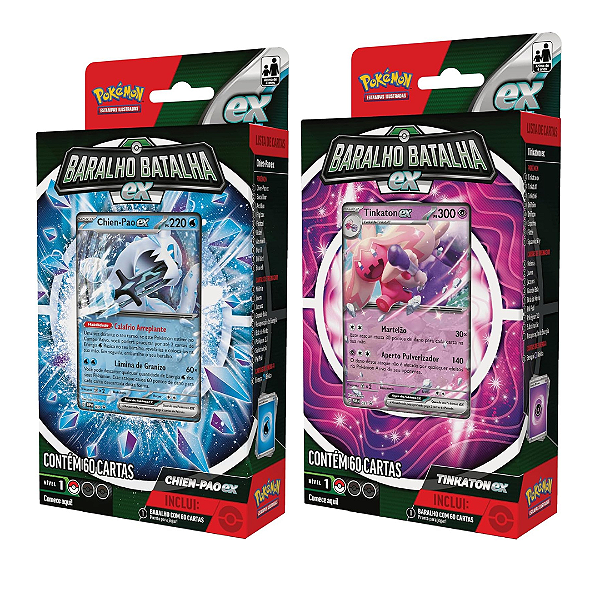 Jogo De Cartas Pokemon Batalha Chien/Tinkaton Ex 33045 Copag
