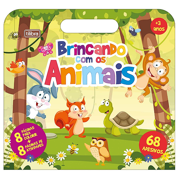Maleta De Atividades Brincando Com Os Animais 8 Folhas Tilibra