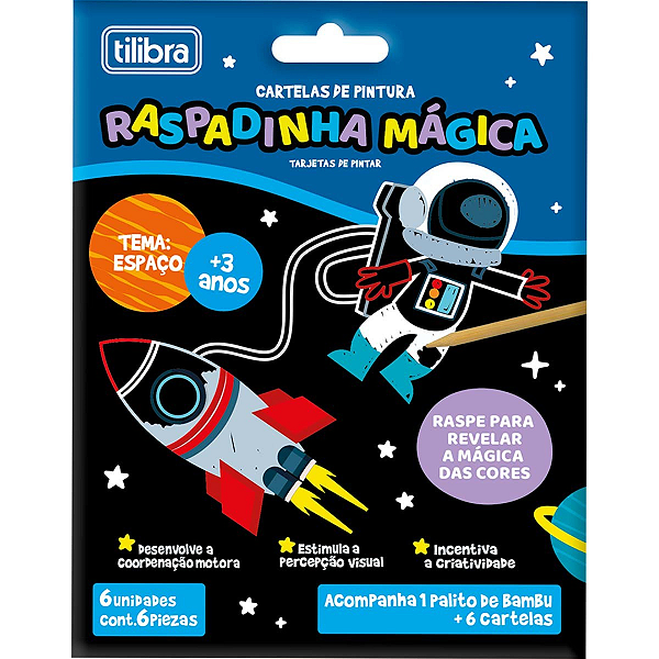 Raspadinha Mágica Espaço Com 6 Unidades Tilibra
