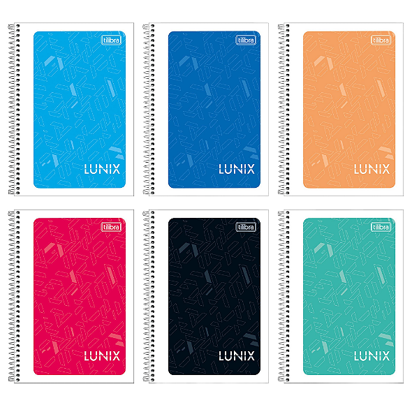 Caderneta Espiral Capa Flexivel Lunix 48 Folhas Tilibra