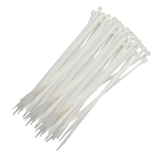 Abraçadeira Nylon Branca 2,5x150mm Com 100 Unidades Force Line