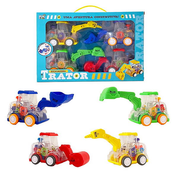 Conjunto Carrinhos De Construção CP191557 Fun Game