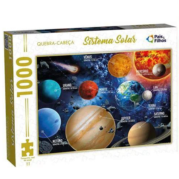 Quebra Cabeça Sistema Solar 1000 Peças 791825 Pais E Filhos