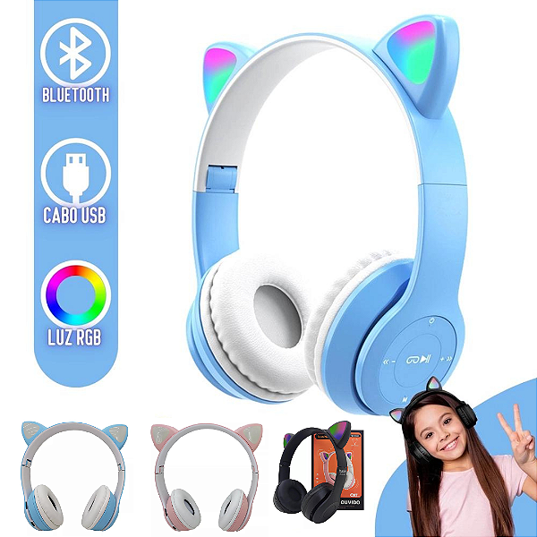 Fone De Ouvido Headphone Sem Fio Gatinho FON-9026 Basike