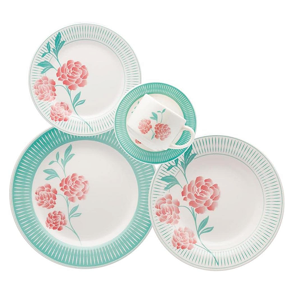 Aparelho De Jantar Donna Bloom 20 Peças 5275 Biona