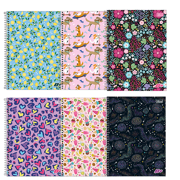 Caderno Espiral Capa Dura D+ Feminino 400 Folhas Tilibra