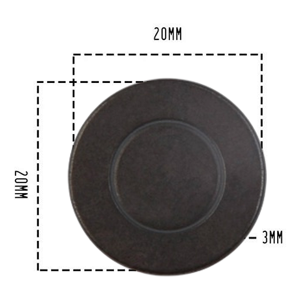 Imã Redondo Para Artesanato 20mm Unidade Acc