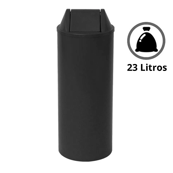 Lixeira Com Tampa Basculante 25 Litros Bralimpia