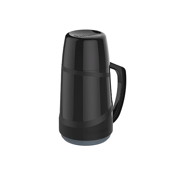 Garrafa Térmica Cristal Preta 500ml Soprano