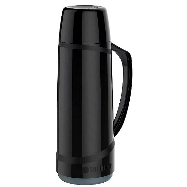 Garrafa Térmica Cristal Preta 1L Soprano