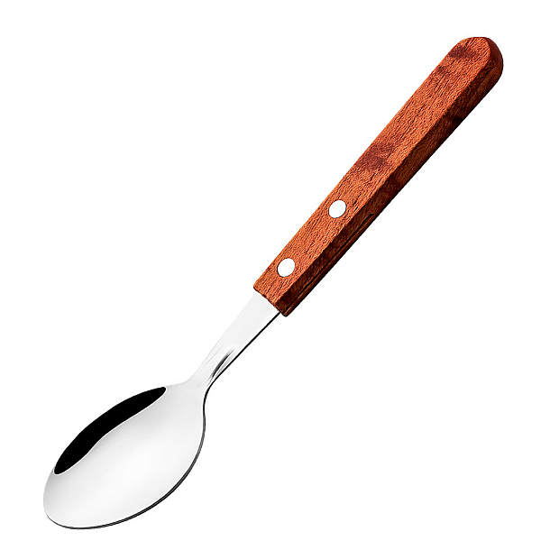 Colher De Mesa Inox Cabo De Madeira Wood SL0603 Original
