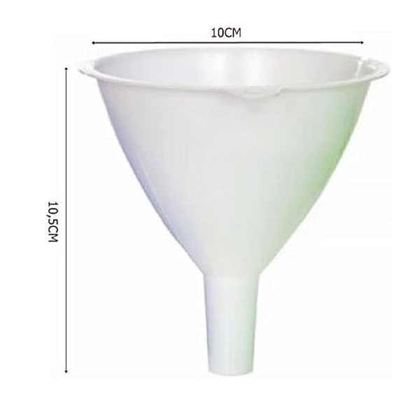 Funil De Plastico Médio Branco 10cm 2177 Erca Plast