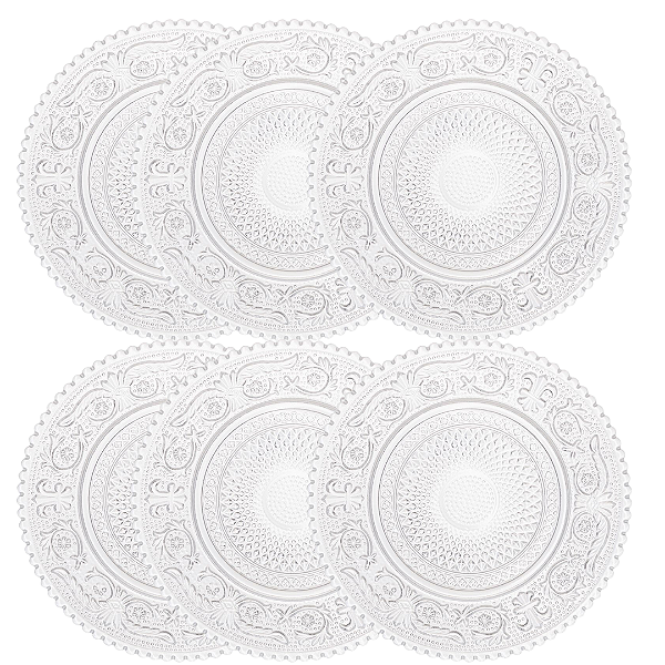 Conjunto Mini Prato De Vidro Angel Com 6 Peças 2545 Lyor