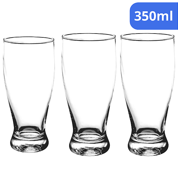 Conjunto De Copo Para Chopp Tulipa 350ml Com 3 Peças CK6084 Clink