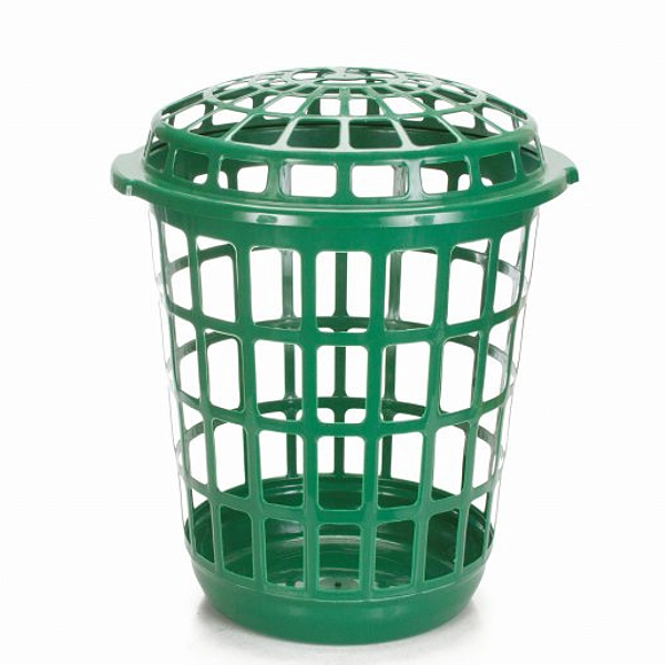 Cesto Telado De Plastico Com Alça E Tampa 30 Litros Erca Plast