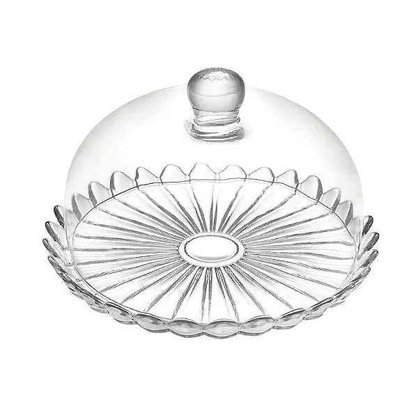 Boleira De Vidro Com Tampa Petalas De Jasmin 1720 Vitazza